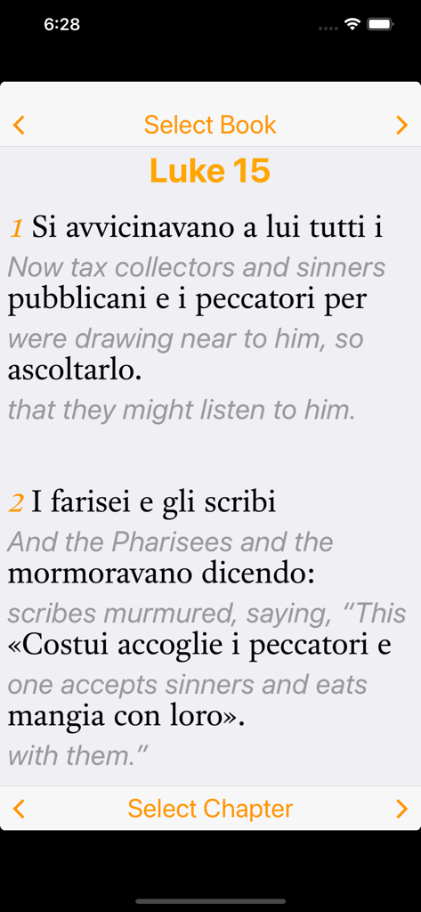Italian-English Bible - Interlinearer italienischer und englischer Bibeltext für das Evangelium nach Lukas
