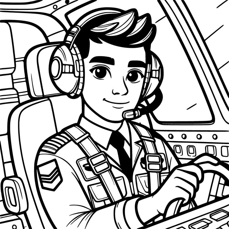 pilot in the cockpit of a jet.