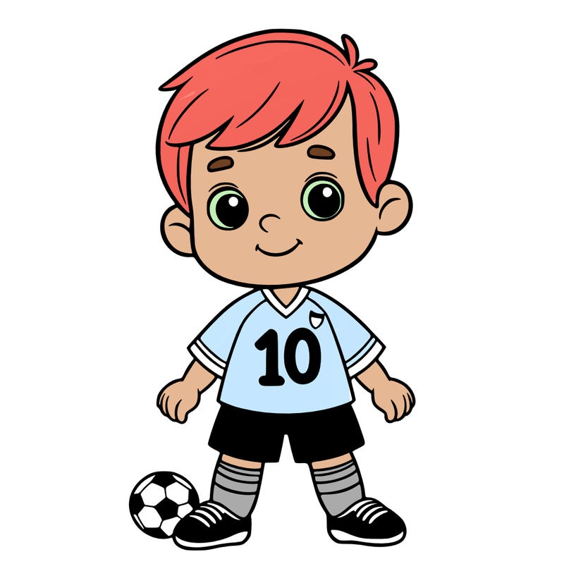 little boy with messi shirt