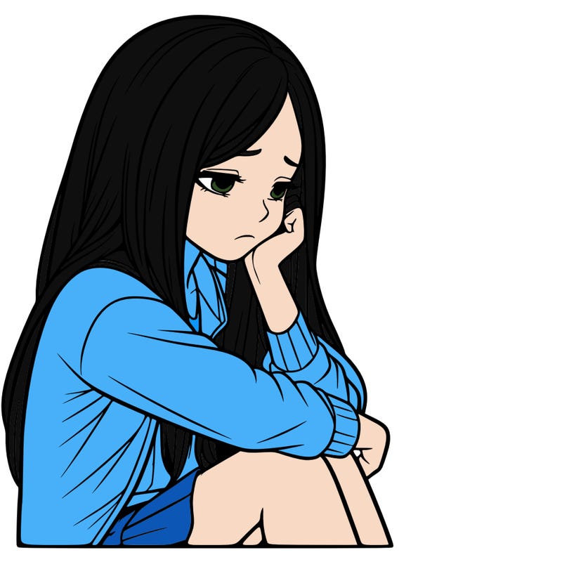 a realistic girl with depression