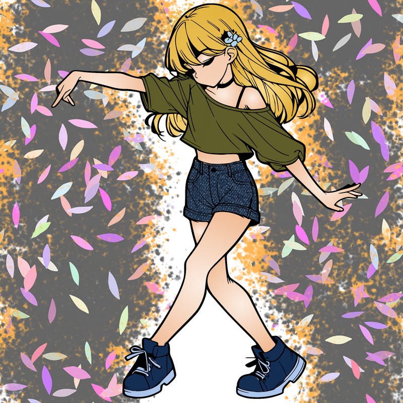 realistic girl danceing