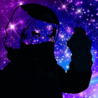 a realistic girl, spray painting