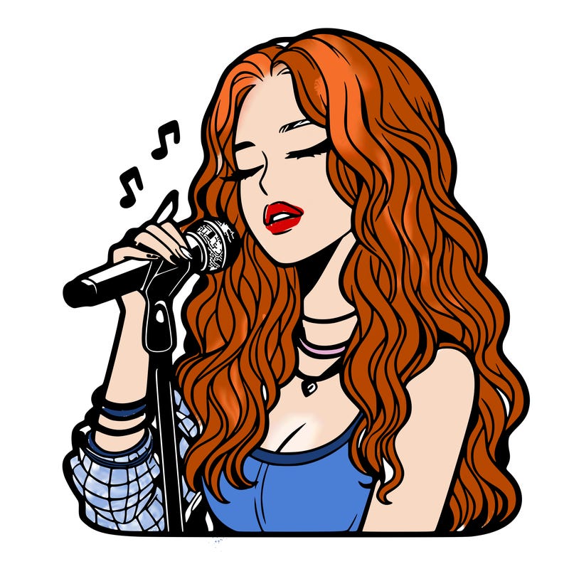 realistic female singer