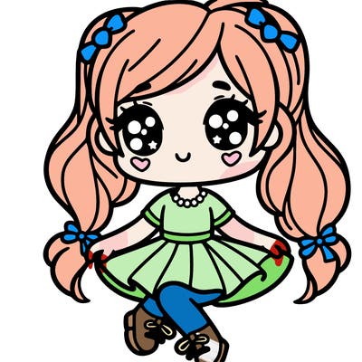 cute animated girl