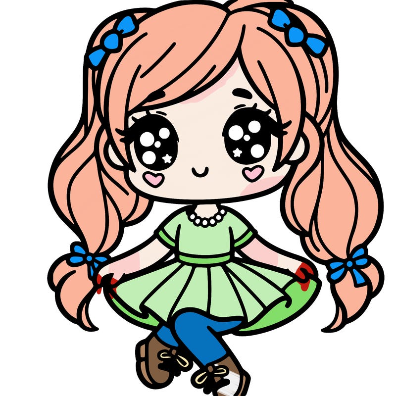 cute animated girl