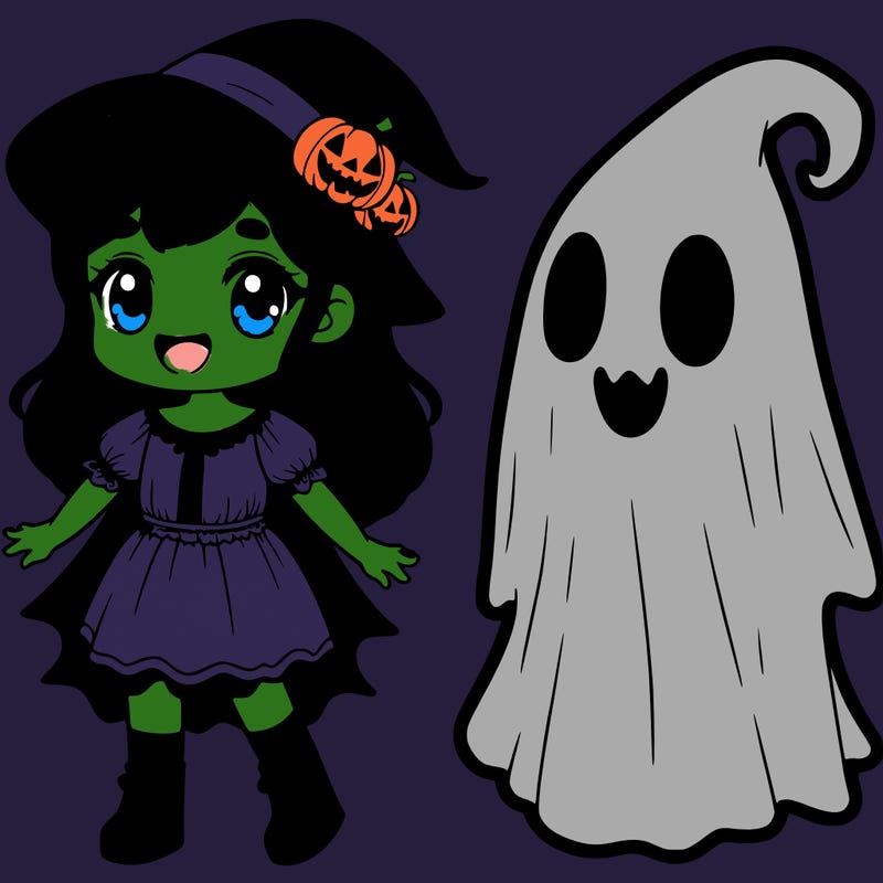 halloween girl in a ghost costume