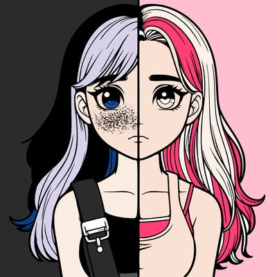 realistic girl split