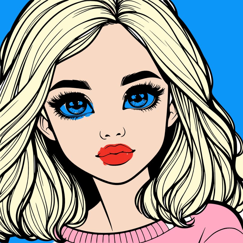 realistic girl whith cute eyes