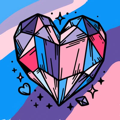 crystal heart