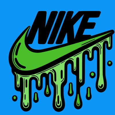 dripping nike logo