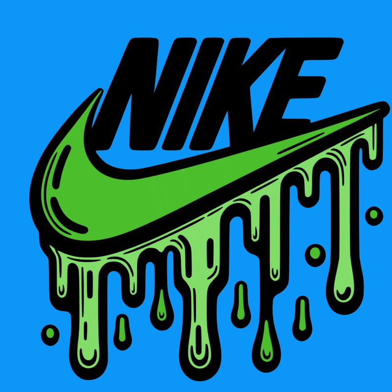 dripping nike logo