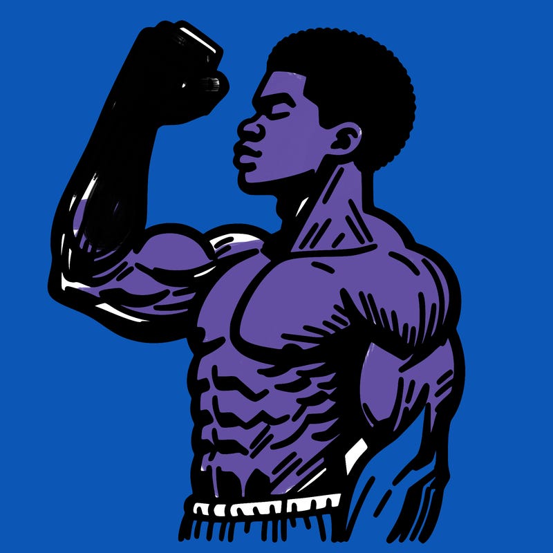 strong african american man