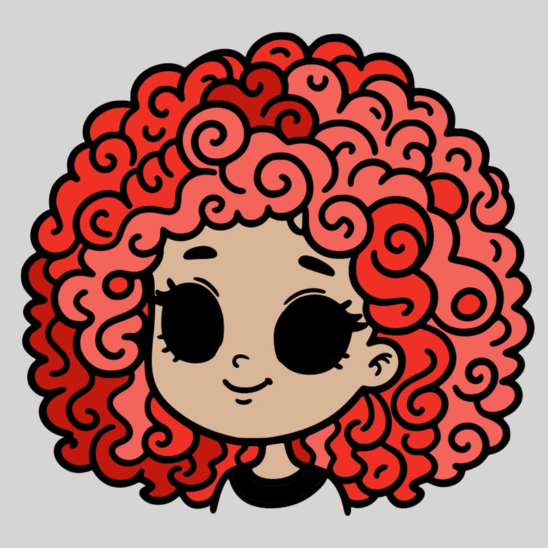 curly hair girl