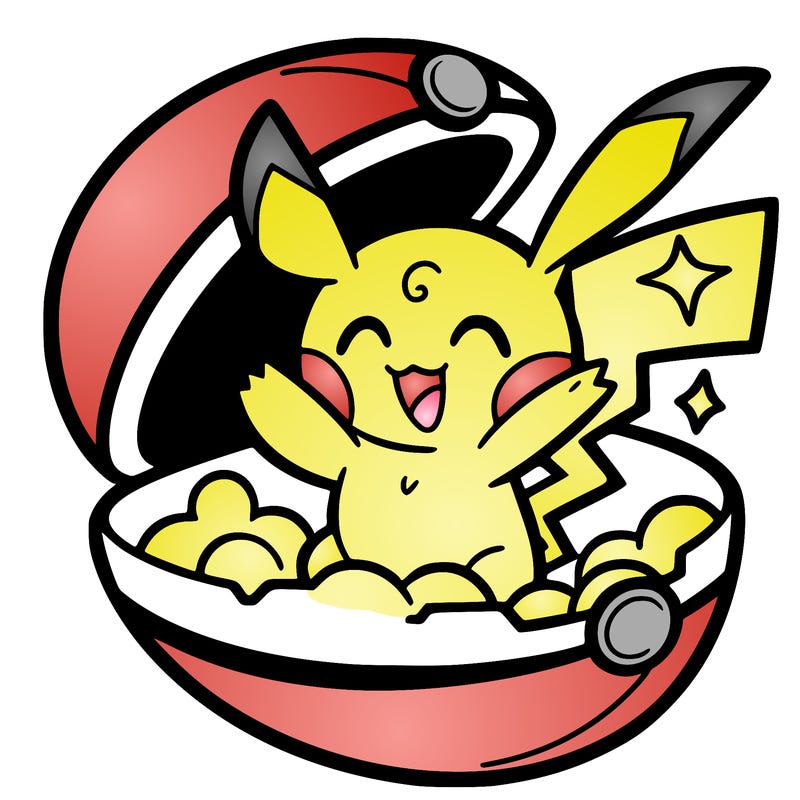 a pokemon coming out of a poke ball