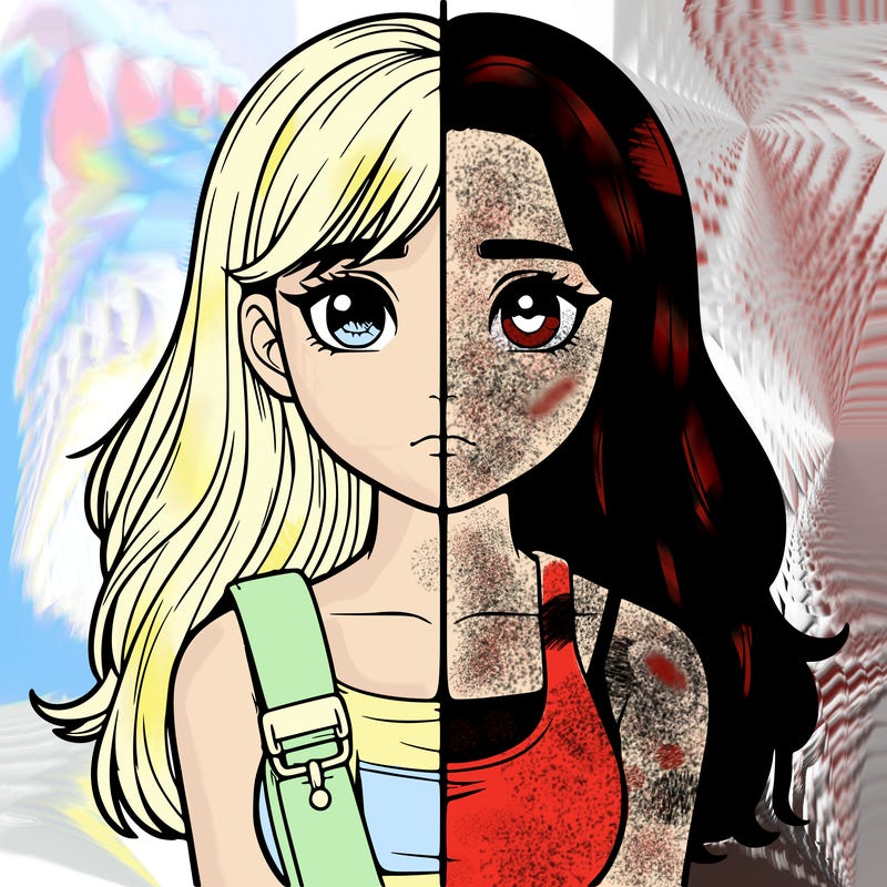 realistic girl split