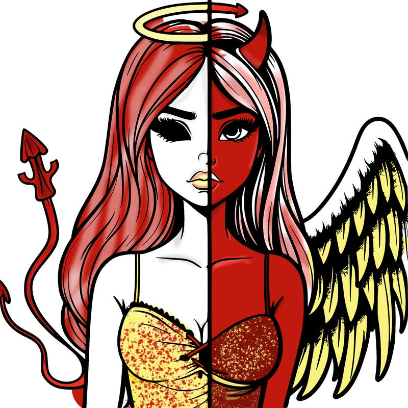 devil vs angel realistic girl