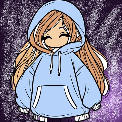 girl in oversized hoodie