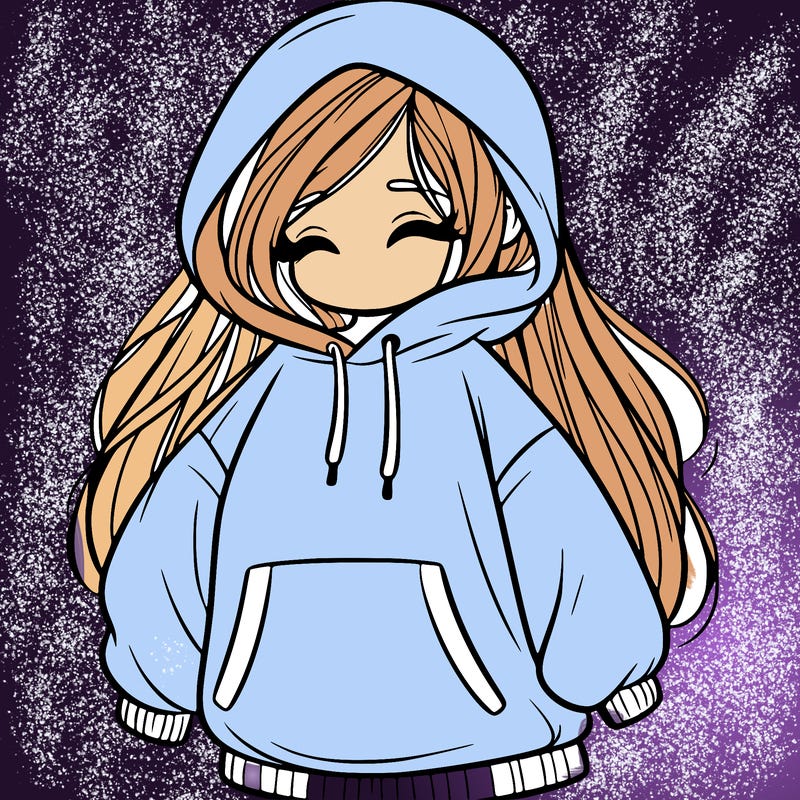 girl in oversized hoodie