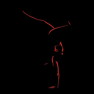 female handstand siluete