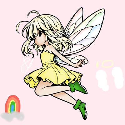 manga fairy flying