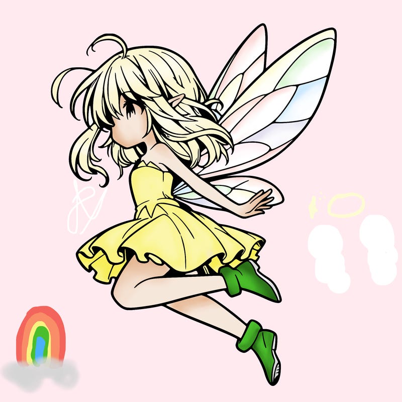 manga fairy flying