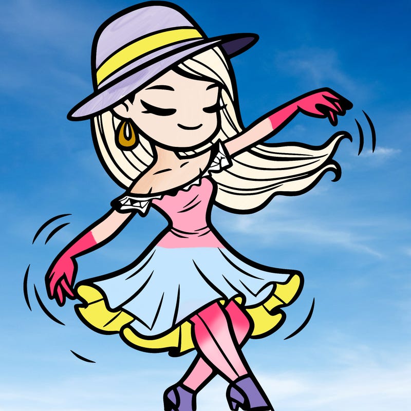 a girl who dances the salsa