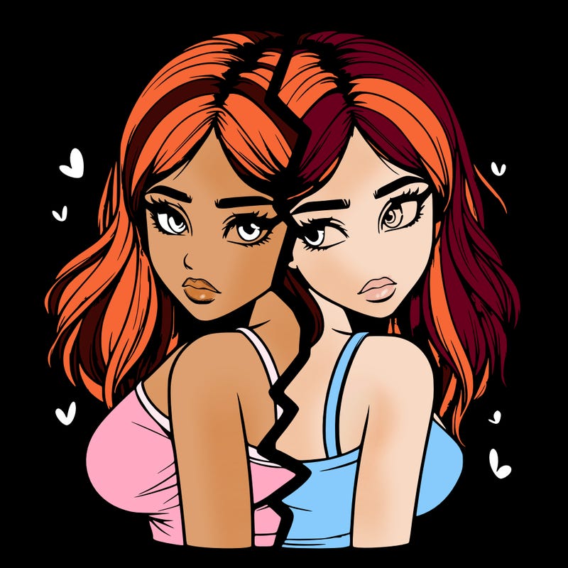 realistic girl split