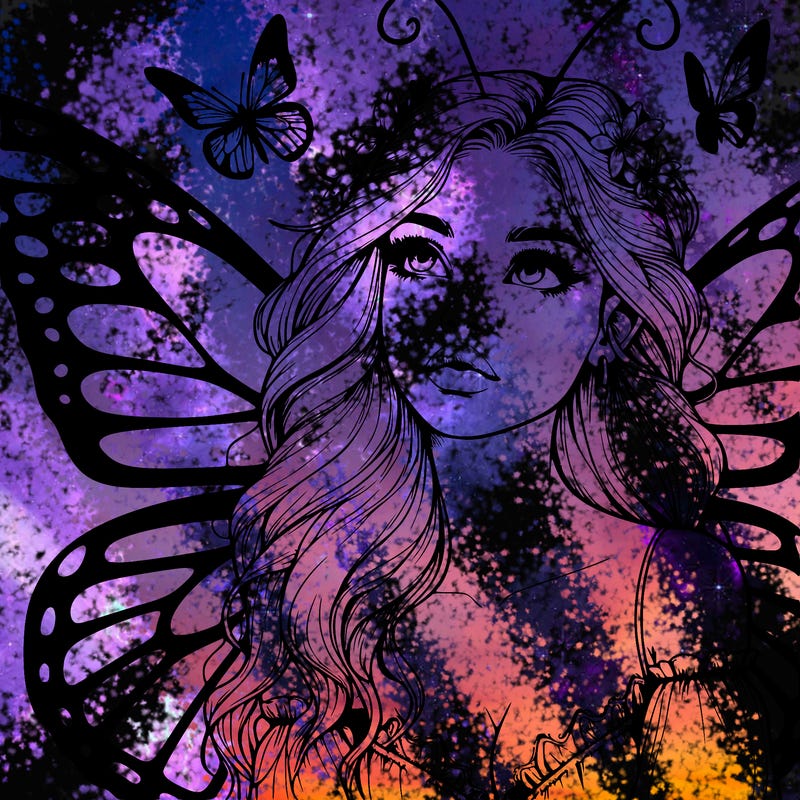 butterfly fairy realistic girl