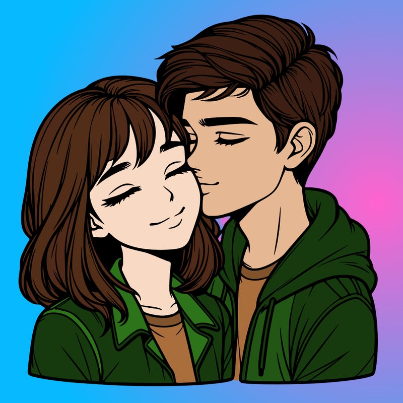 realistic girl and boy  love