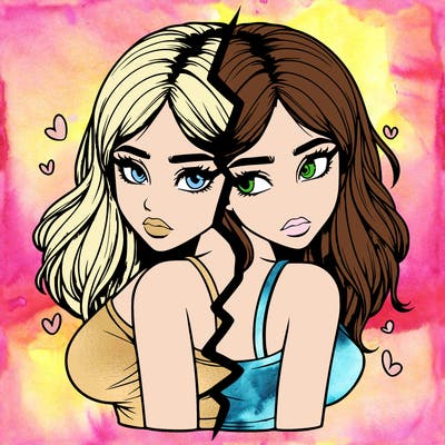 realistic girl split