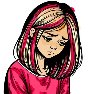 realistic sad girl