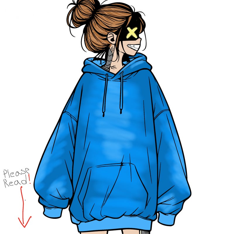 realistic girl with a oversized sweatshirt on and a bun