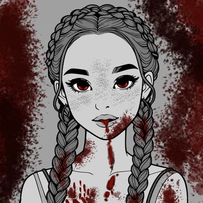 realistic girl with braids