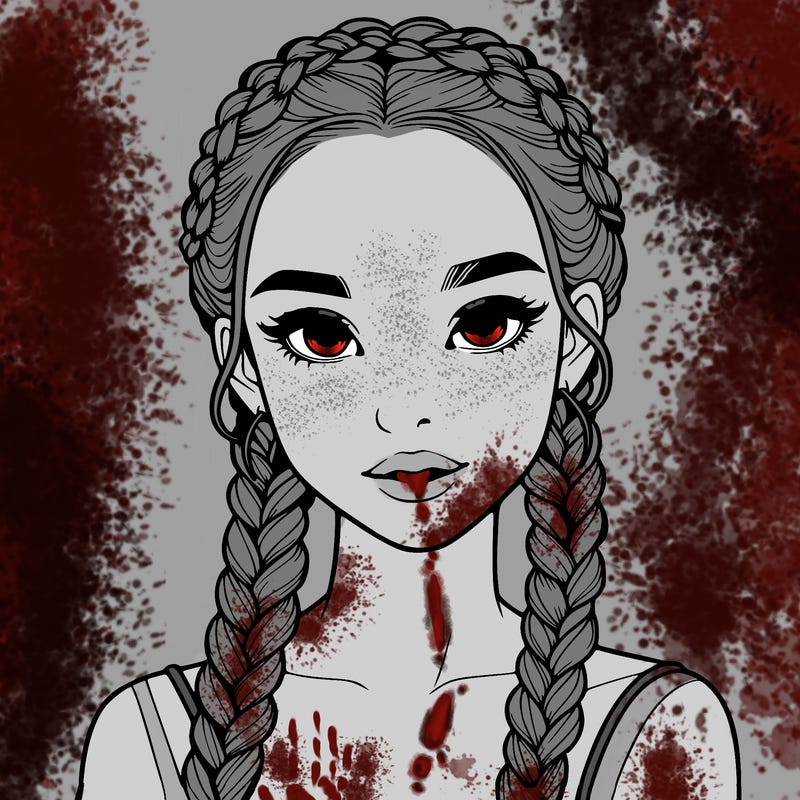 realistic girl with braids