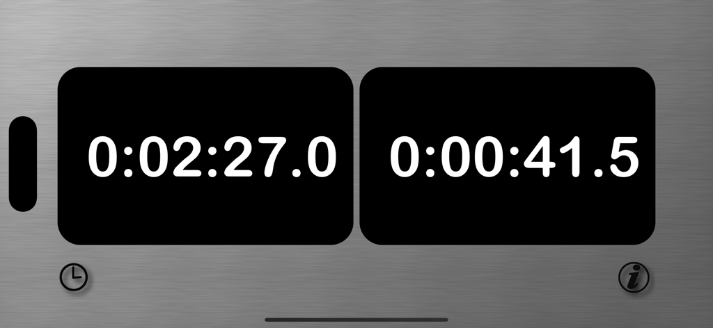ChessClock - Digital chess clock interface with two timers and brushed metal texture