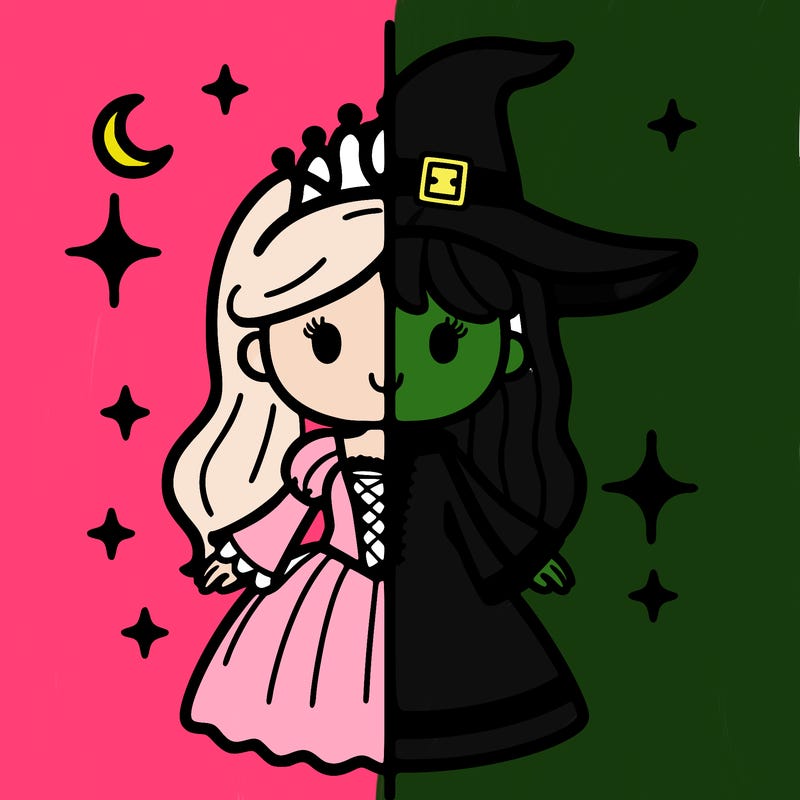 split princess and witch