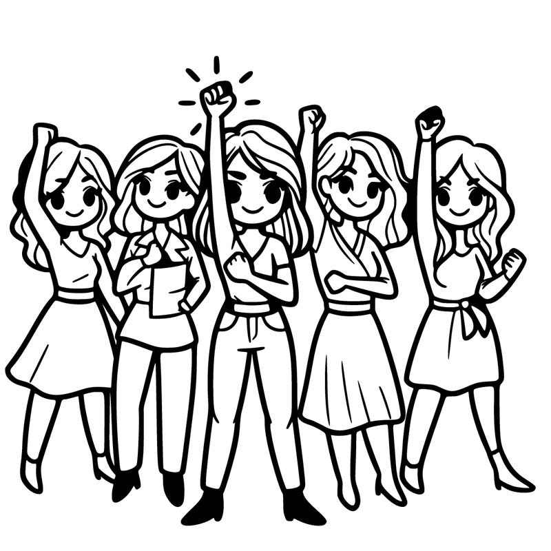 empowering group of woman