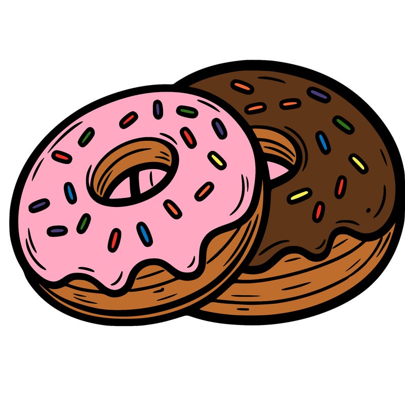 a piece of food doughnuts