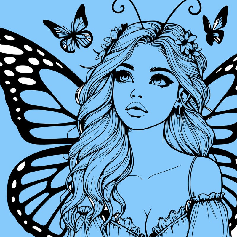 butterfly fairy realistic girl