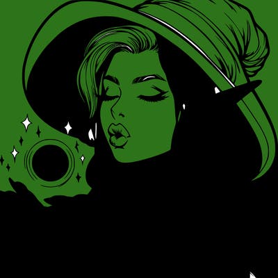 realistic elf casting a spell with lips