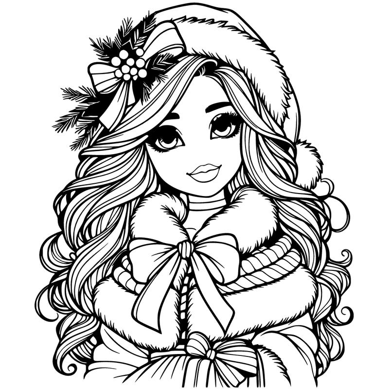 christmas girl realistic