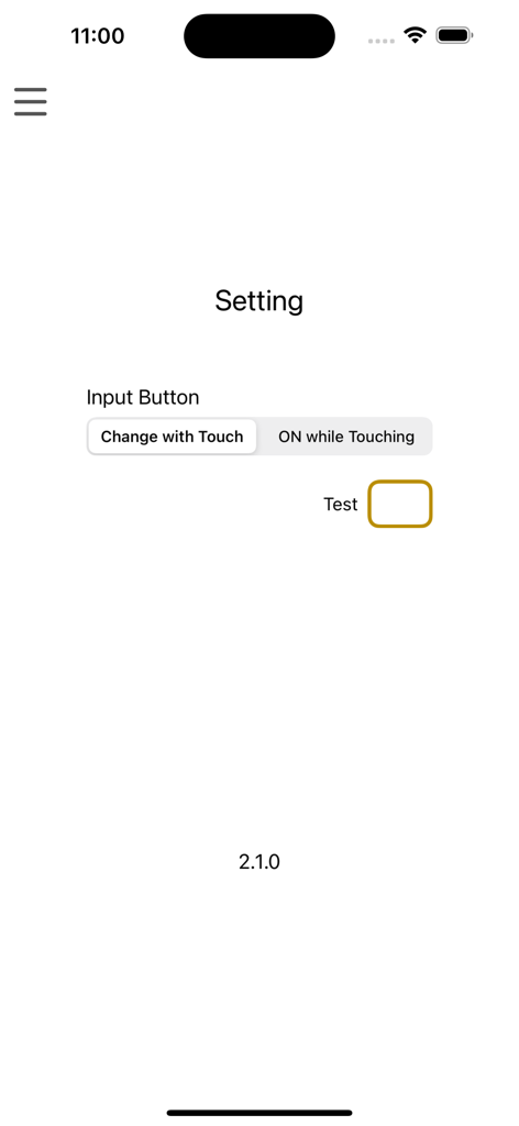 LadderTouchLite - 입력 버튼 동작 구성을 보여주는 LadderTouchLite 앱의 설정 화면