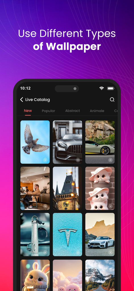 Ringtone Maker-create ringtone - A catalog of diverse live wallpapers including cars animals and nature for iPhone customization