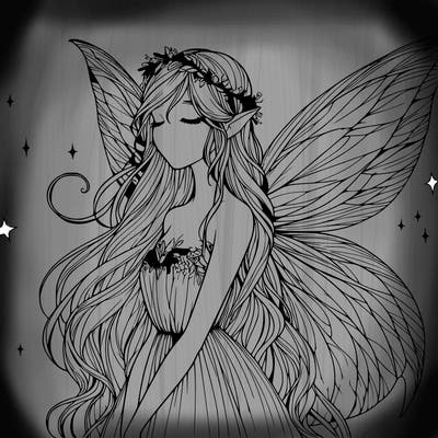 ethereal realistic fairy girl