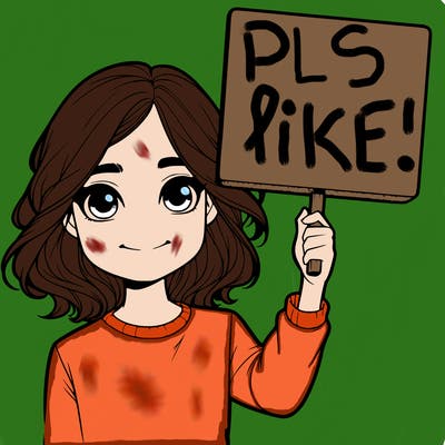 realistic girl holding up a sign