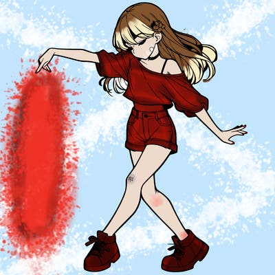 realistic girl danceing