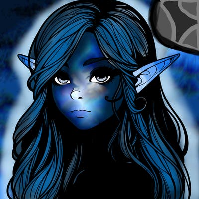 elf girl realistic dark fantasy