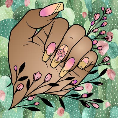 nails with french tip