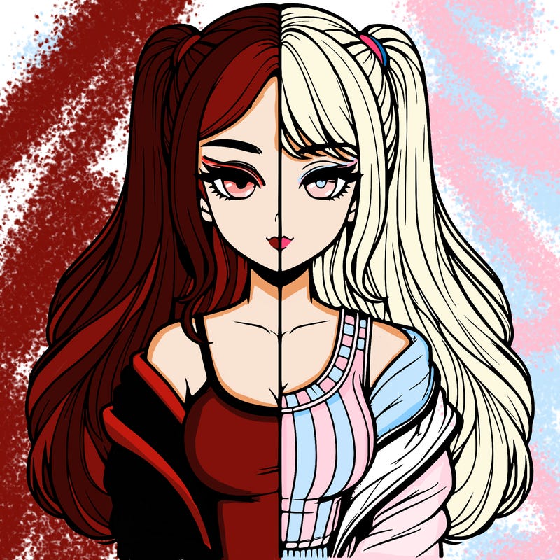 realistic girl split