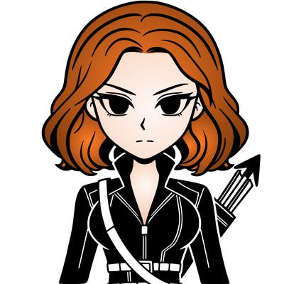 a girl assassin black widow